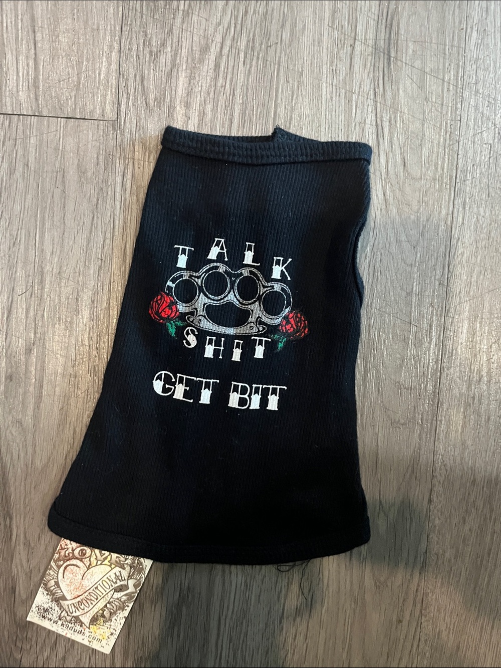 Black Graphic Ribbed Skirt - Talk Shit Get Bit